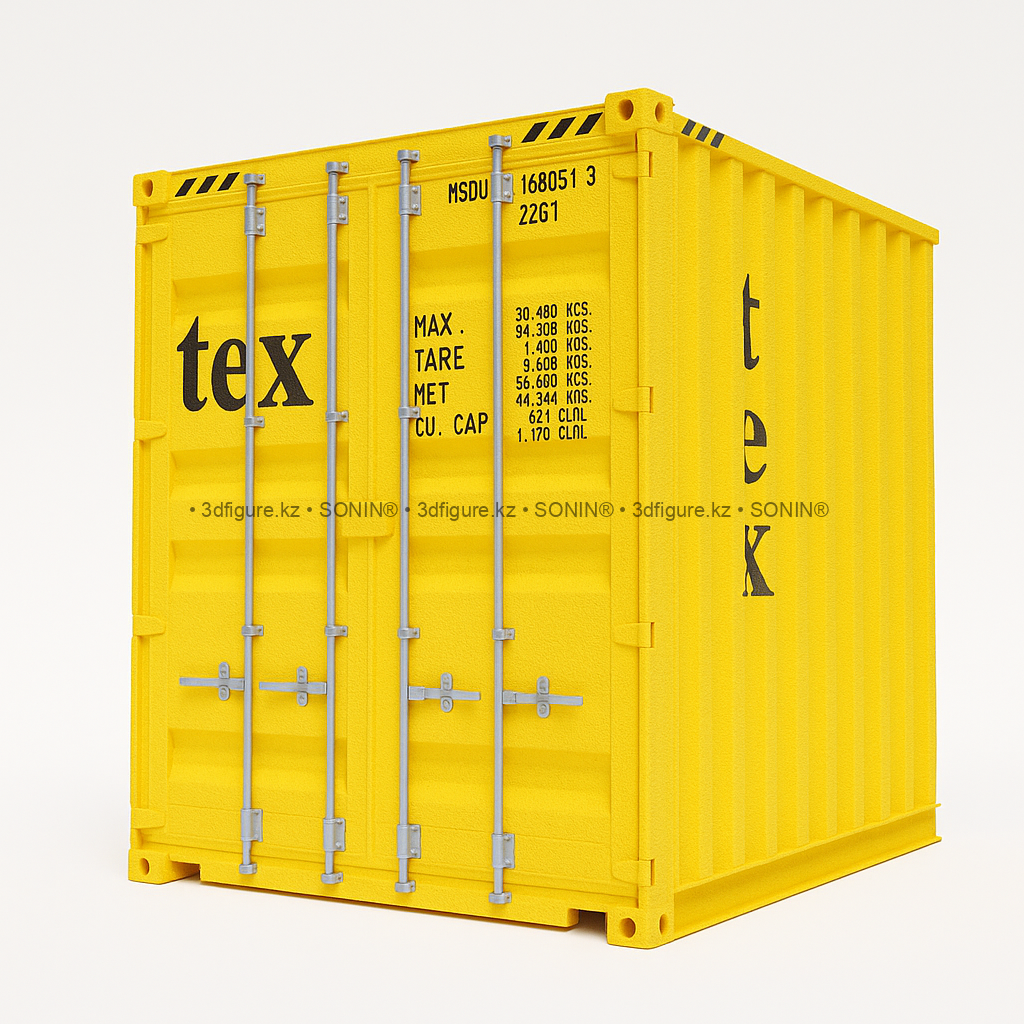 Контейнер из пенопласта. Декорация для выставки. Размер 1х1х1м